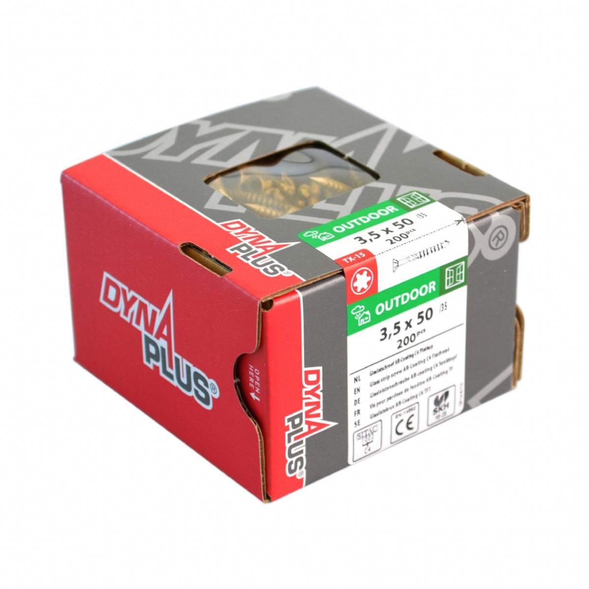 Dynaplus - Glaslatschroeven - Torx - 3,5 x 40mm - AR-Coating (200 stuks) Dynaplus - Glaslatschroeven - Torx - 3,5 x 40mm - AR-Coating (200 stuks)