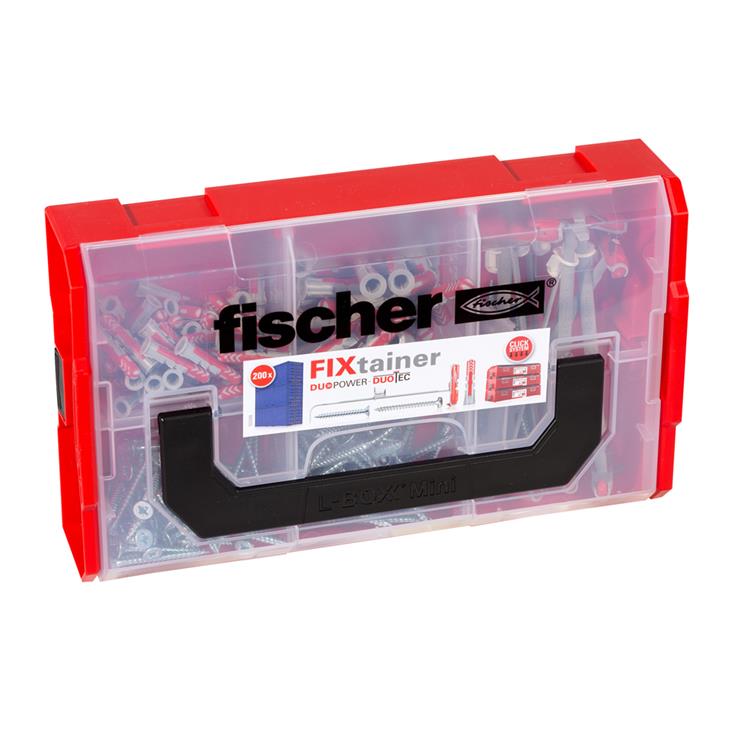 Fischer - FIXtainer - DuoPower/Duotec - plug + Schroeven - Box (200-delig) Fischer - FIXtainer - DuoPower/Duotec - plug + Schroeven - Box (200-delig)