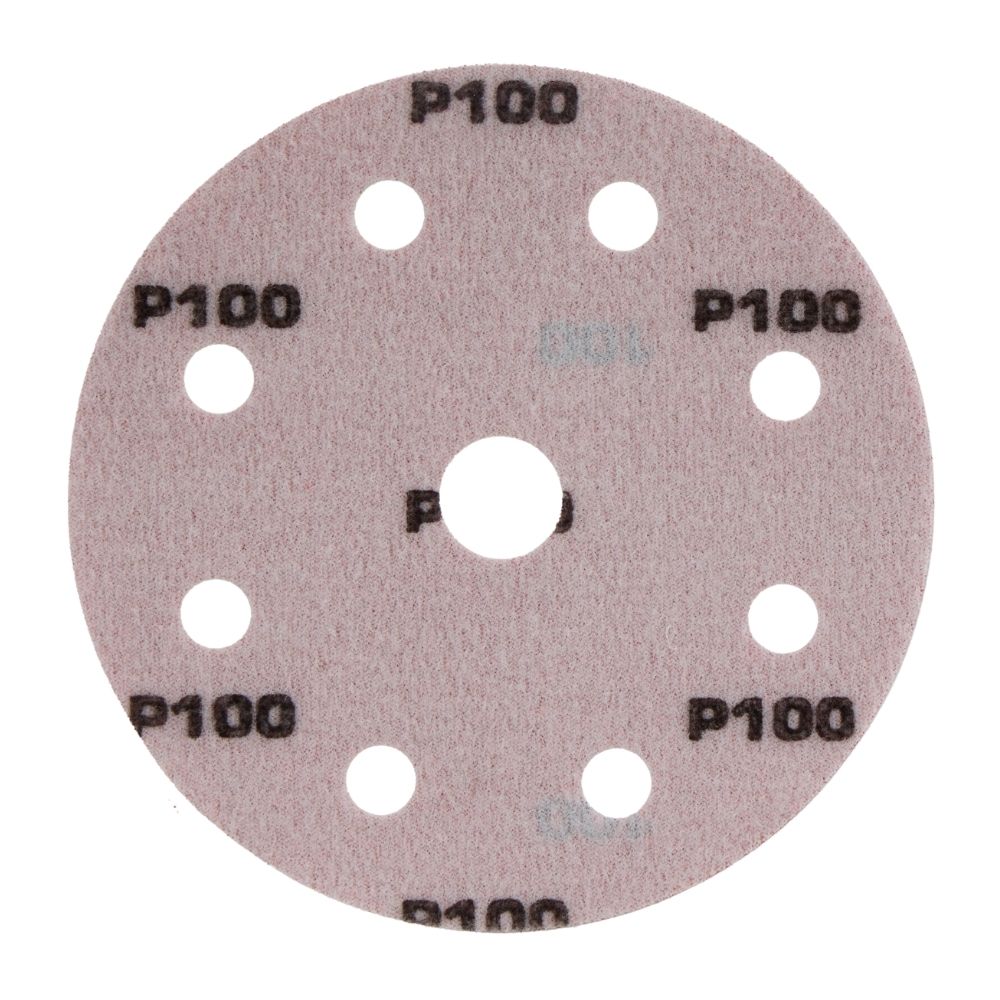 Radix - Schuurschijf - Pro - Klittenband 125 mm - P100 – 9 stofgaten (50 stuks)