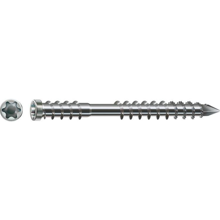 Spax-D - Vlonderschroeven - Torx 25 Cilinderkop - 5 x 50mm - Deeldraad - RVS (200 stuks) Spax-D - Vlonderschroeven - Torx 25 Cilinderkop - 5 x 50mm - Deeldraad - RVS (200 stuks)