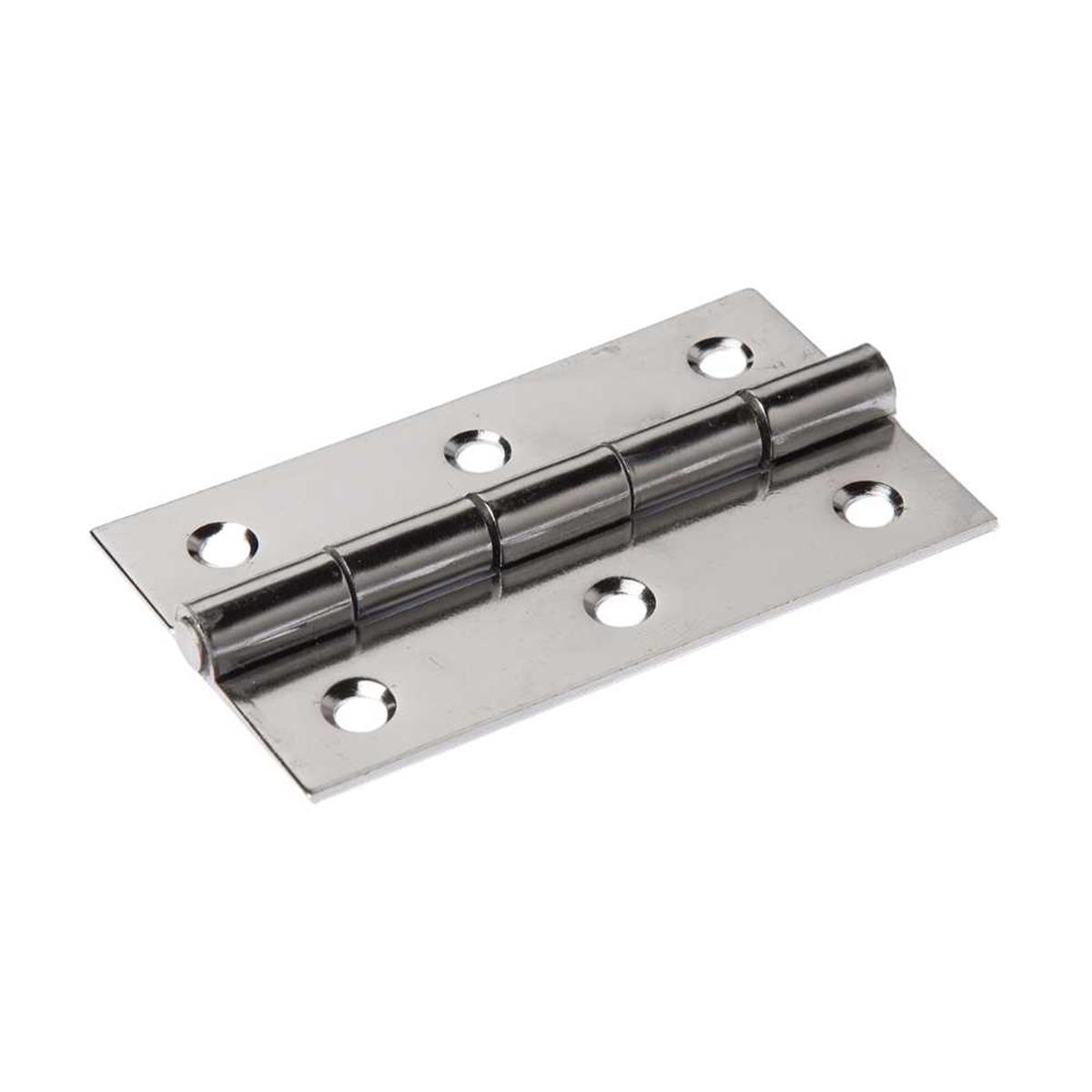 Smalscharnier - Rechte hoeken - 60x35mm - Vaste pen - RVS Smalscharnier - Rechte hoeken - 60x35mm - Vaste pen - RVS