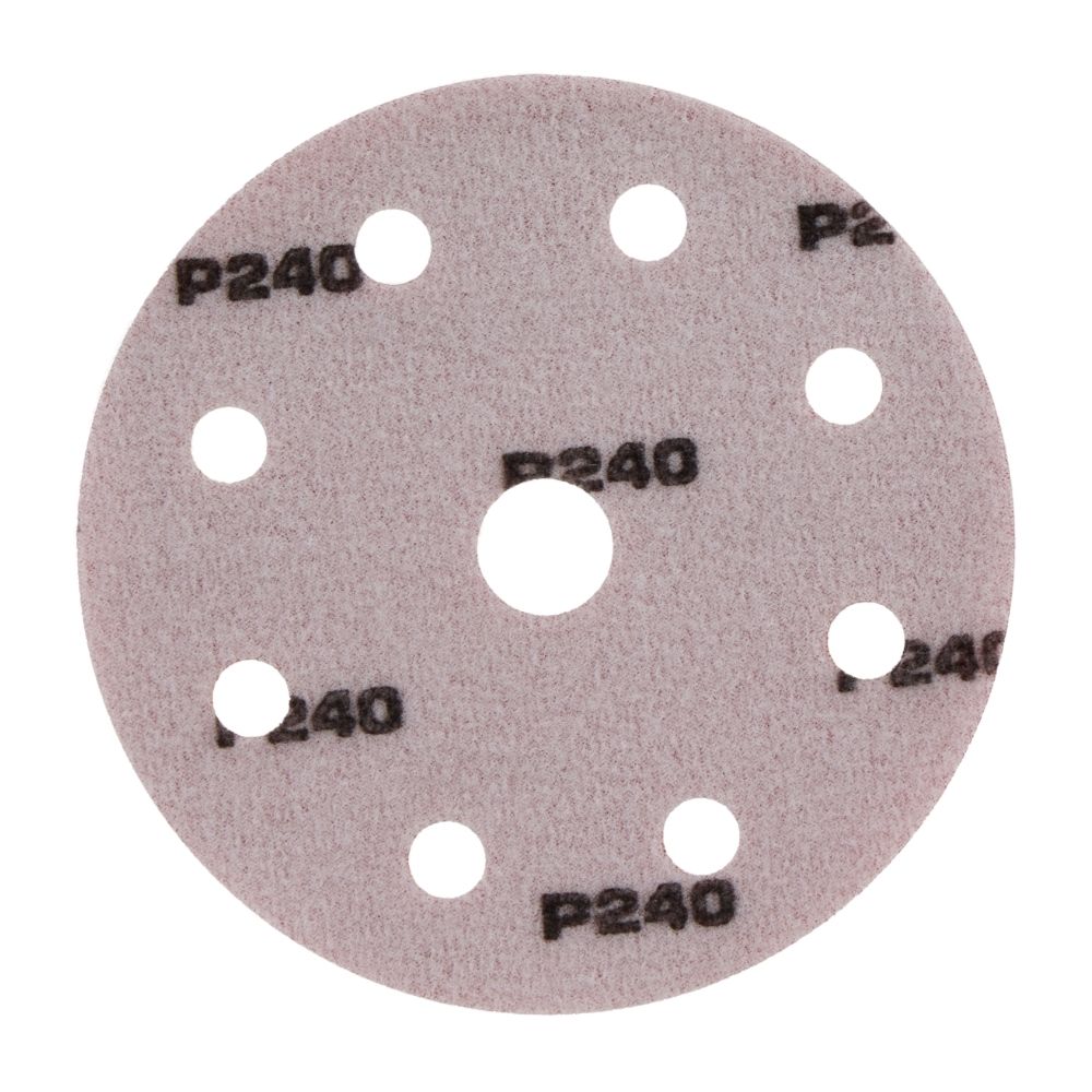 Radix - Schuurschijf - Pro - Klittenband 125 mm - P240 – 9 stofgaten (10 stuks) Radix - Schuurschijf - Pro - Klittenband 125 mm - P240 – 9 stofgaten (10 stuks)