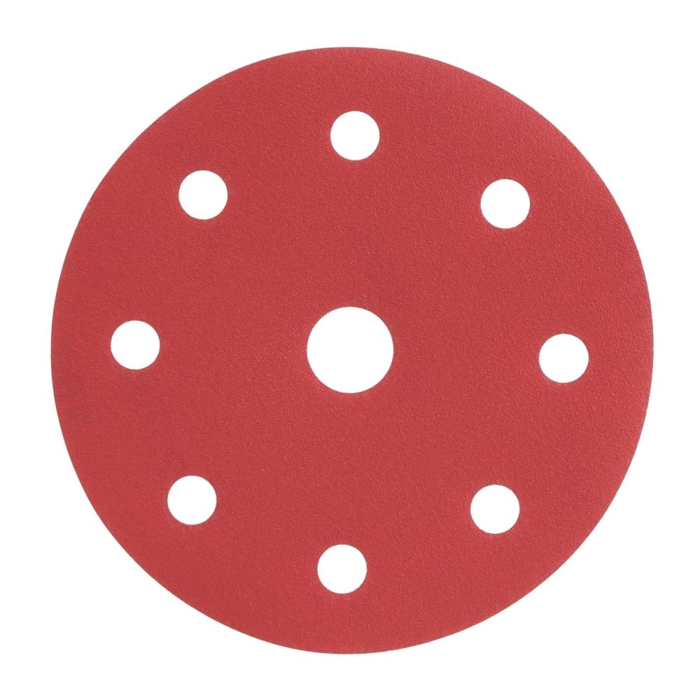 Radix - Schuurschijf - Pro - Klittenband 125 mm - P180 – 9 stofgaten (50 stuks)