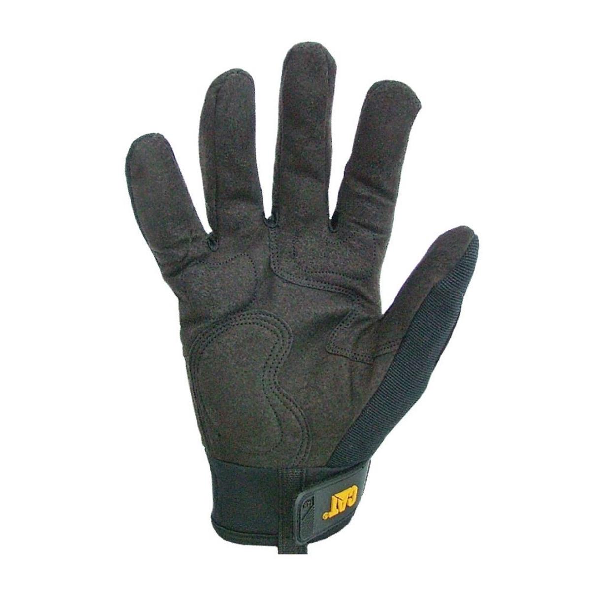 CAT - PU Synthetisch Lederen Handschoenen - Gevoerde Palm - Spandex Achterkant - Maat M