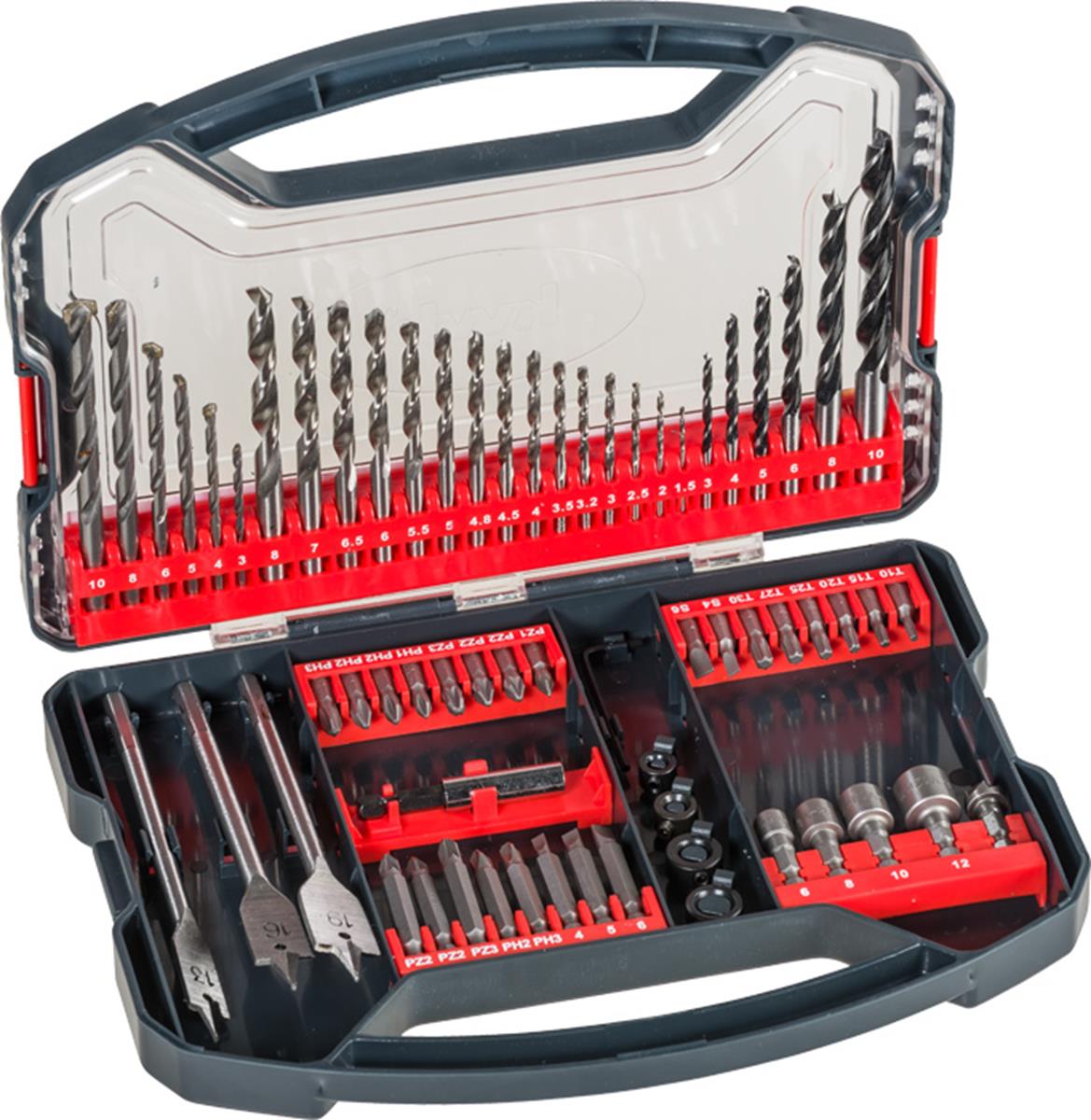 KWB - Bit- en borenset - 62-delig in hardcase koffer KWB - Bit- en borenset - 62-delig in hardcase koffer