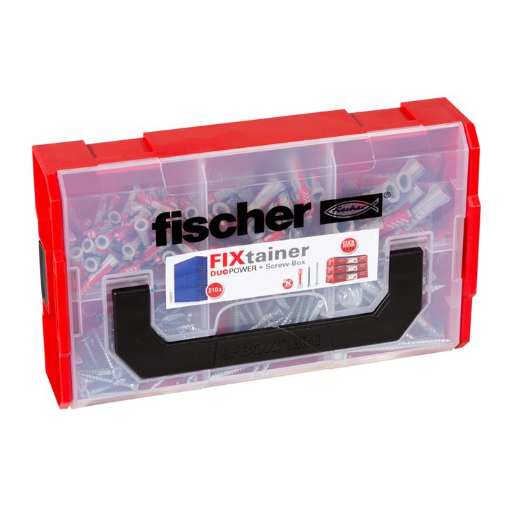 Fischer FIXtainer - Duopower pluggen en schroeven box (210-delig) Fischer FIXtainer - Duopower pluggen en schroeven box (210-delig)