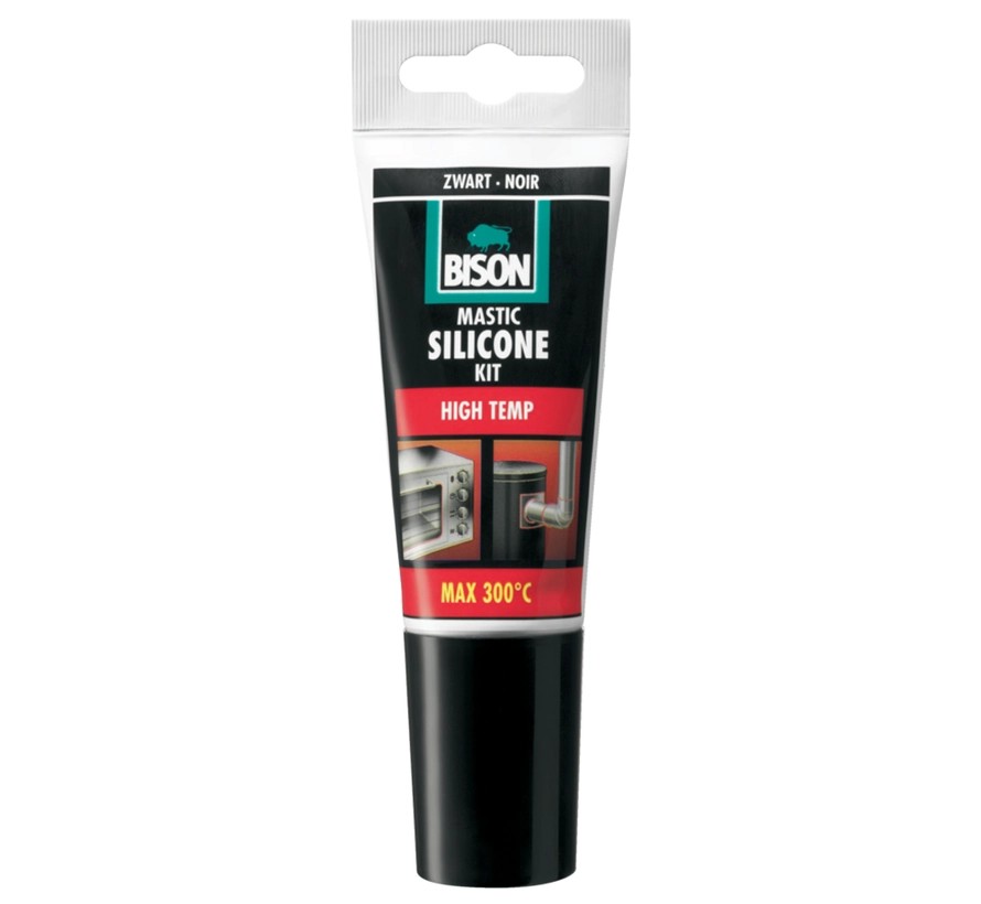 Bison - Siliconenkit High Temp - Zwart - 60ml Bison - Siliconenkit High Temp - Zwart - 60ml