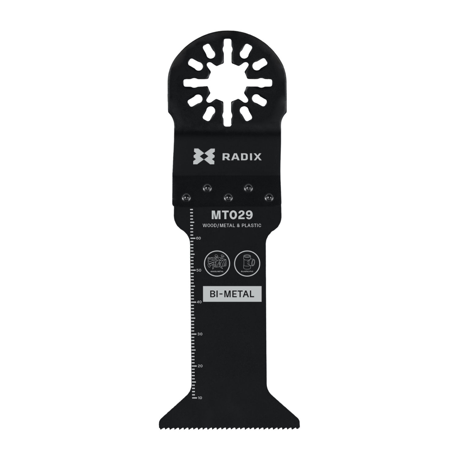 Radix - Multitool zaagblad - Bi-metaal - 18 tanden (1.4mm) - Gefreesd - 68x44mm - gesloten aansluiting