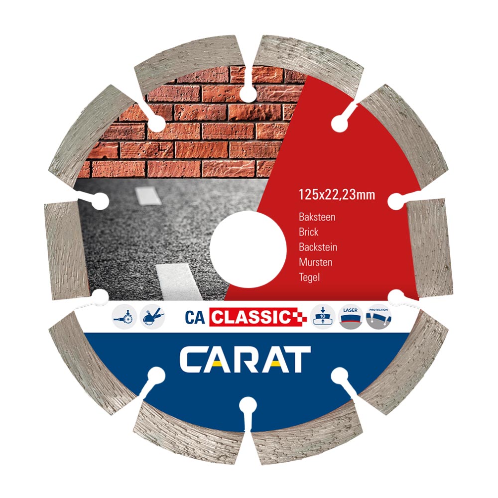 Carat - Diamantzaagblad - Haakse slijper voor tegels en natuursteen - Ø115 - Asgat 22.23mm