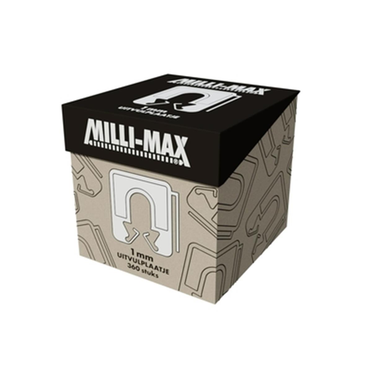 Milli-Max - Uitvulplaatje 1mm - Wit (360 stuks) Milli-Max - Uitvulplaatje 1mm - Wit (360 stuks)