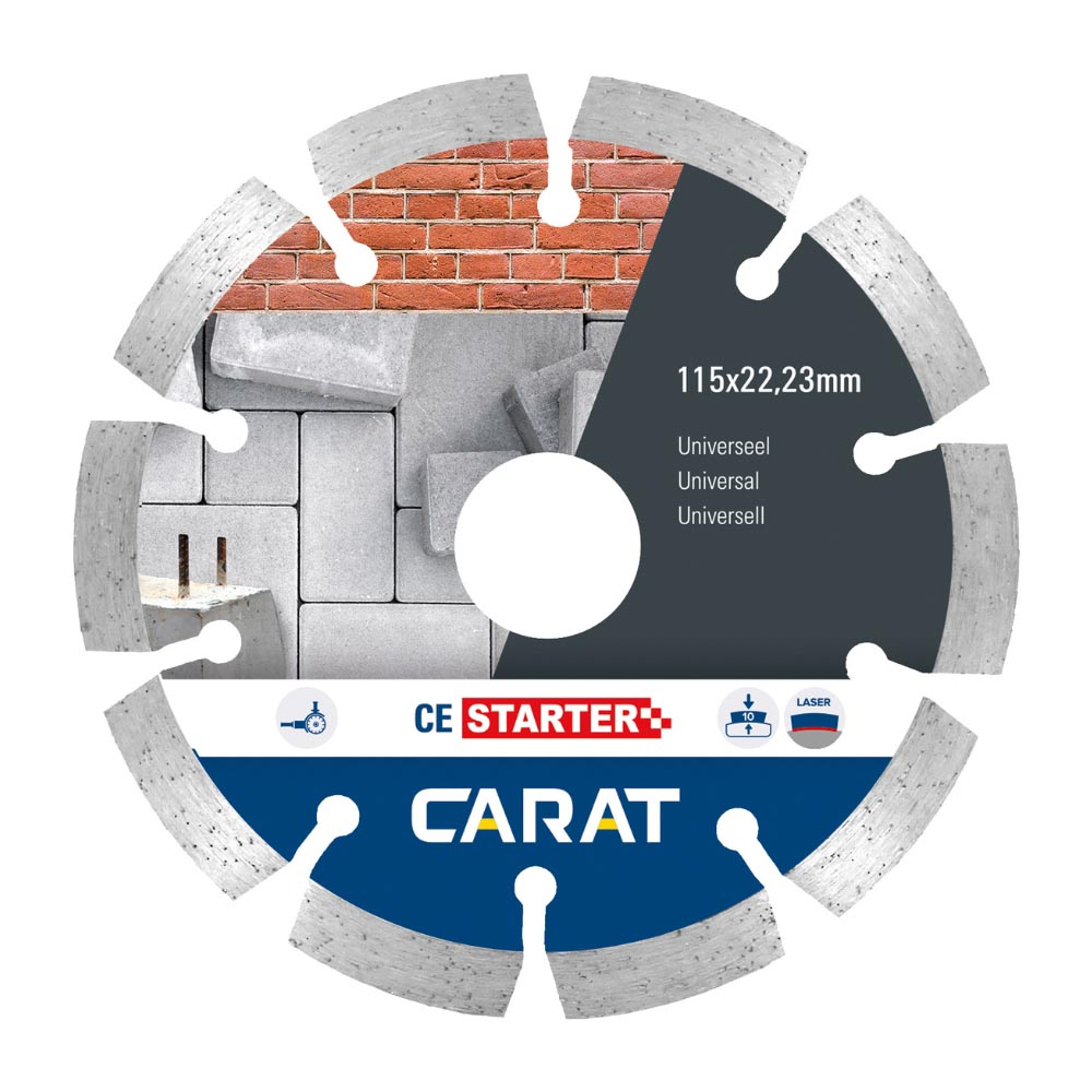 Carat - Universeel diamantzaagblad - Haakse slijper - Ø115 - Asgat 22.23mm