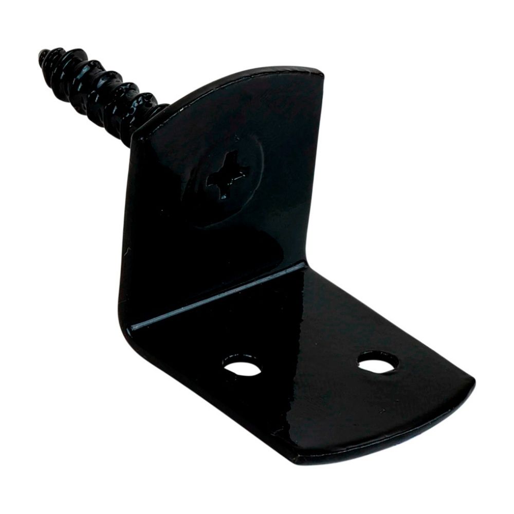 L-beslag/ L-steun met schroef Zwart (1 stuk) L-beslag/ L-steun met schroef Zwart (1 stuk)