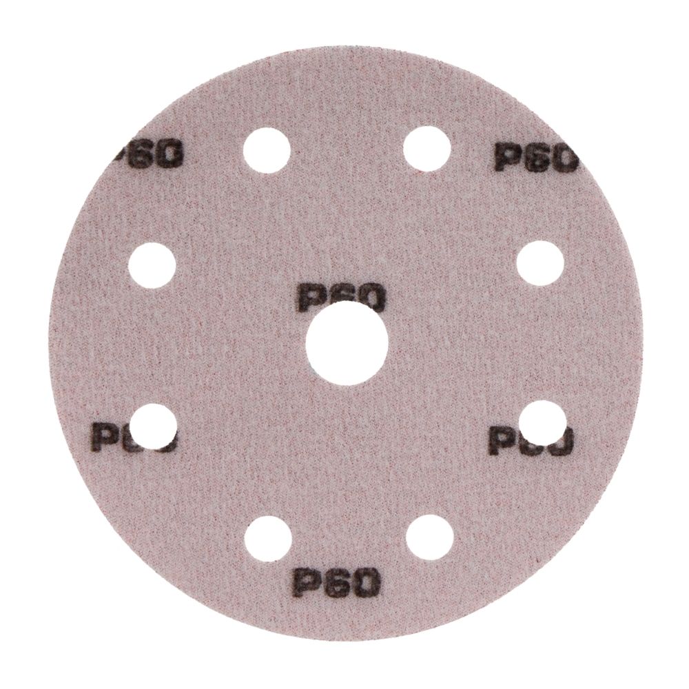 Radix - Schuurschijf - Pro - Klittenband 125 mm - P60 – 9 stofgaten (50 stuks) Radix - Schuurschijf - Pro - Klittenband 125 mm - P60 – 9 stofgaten (50 stuks)