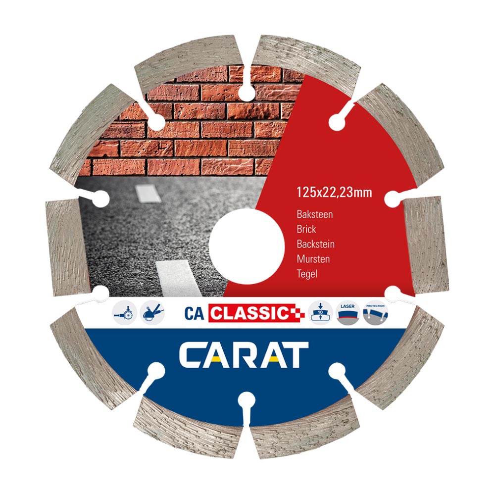 Carat - Diamantzaagblad - Haakse slijper voor baksteen - Ø125 - Asgat 22.23mm