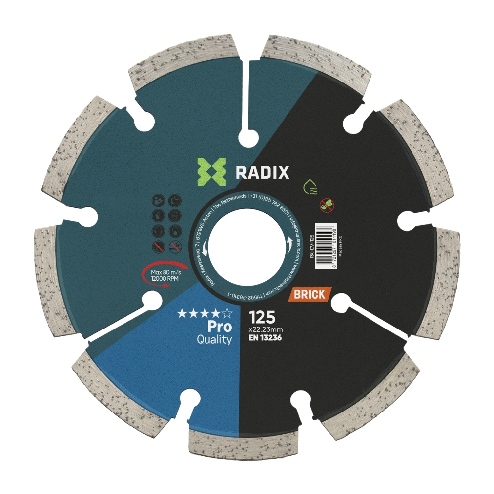Radix - Diamantschijf voor voegen - 125 x 6,4 mm - Pro