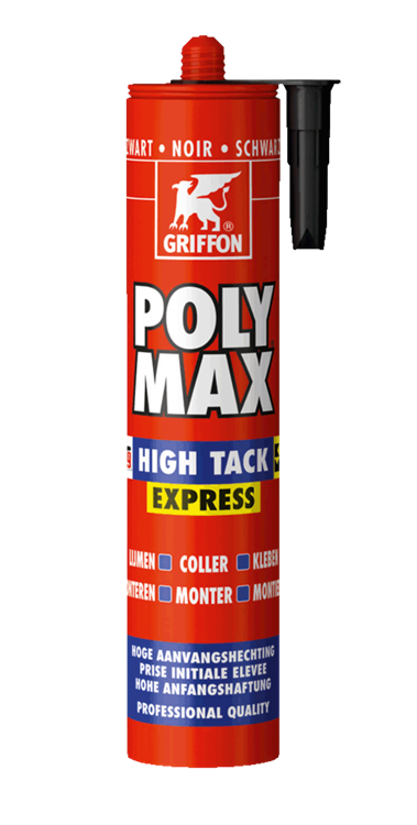 Griffon - PolyMax High Tack Express - Zwart - 435g Griffon - PolyMax High Tack Express - Zwart - 435g