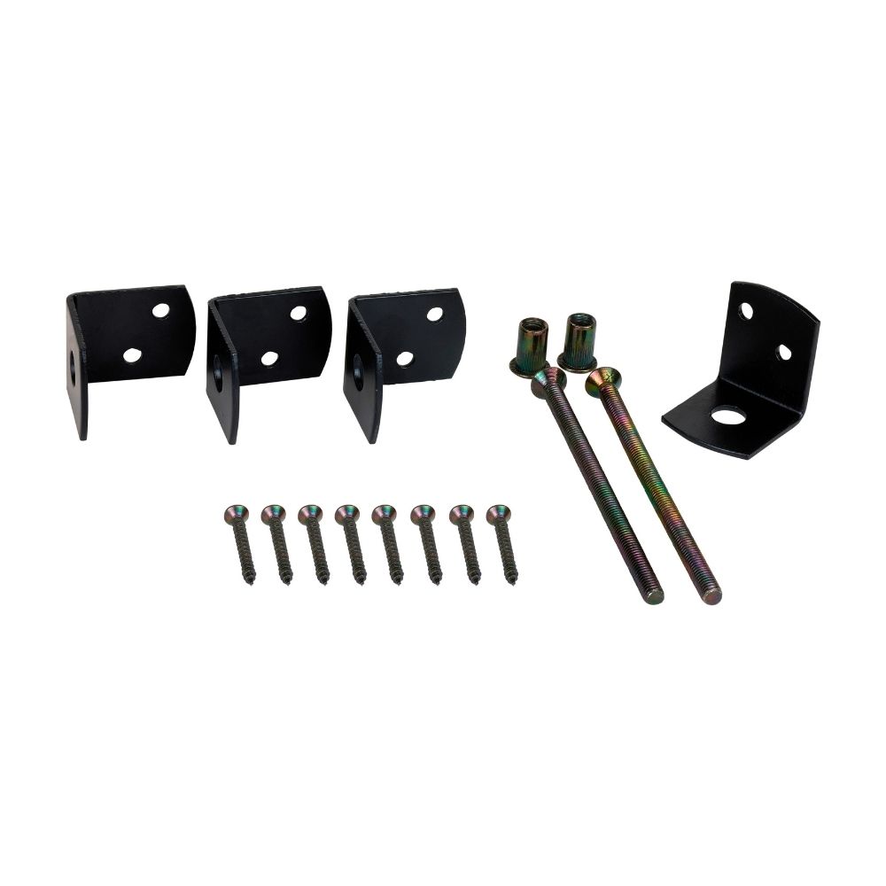 Uni-beslag set zwart + schroeven