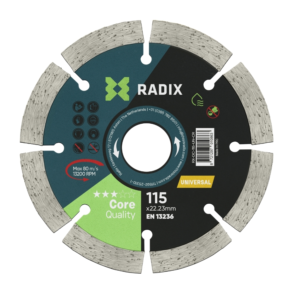 Radix - Universele diamantschijf - 115 mm - Core