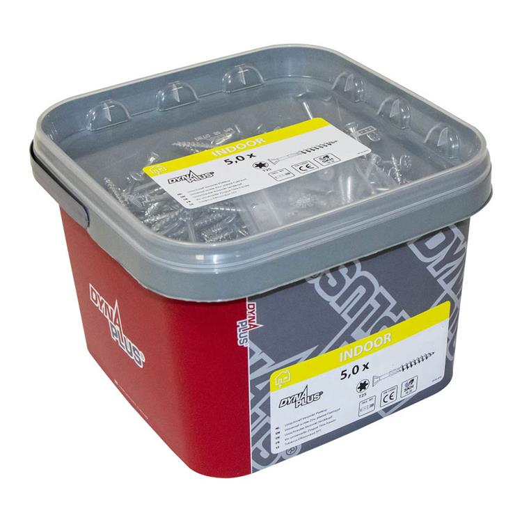 Dynaplus - Unischroeven - Torx 25 platkop - 5 x 70mm/42 - Verzinkt (600 stuks)