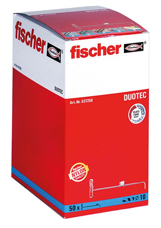 Fischer - DuoTec - Hollewandplug - 10mm (50 stuks) Fischer - DuoTec - Hollewandplug - 10mm (50 stuks)
