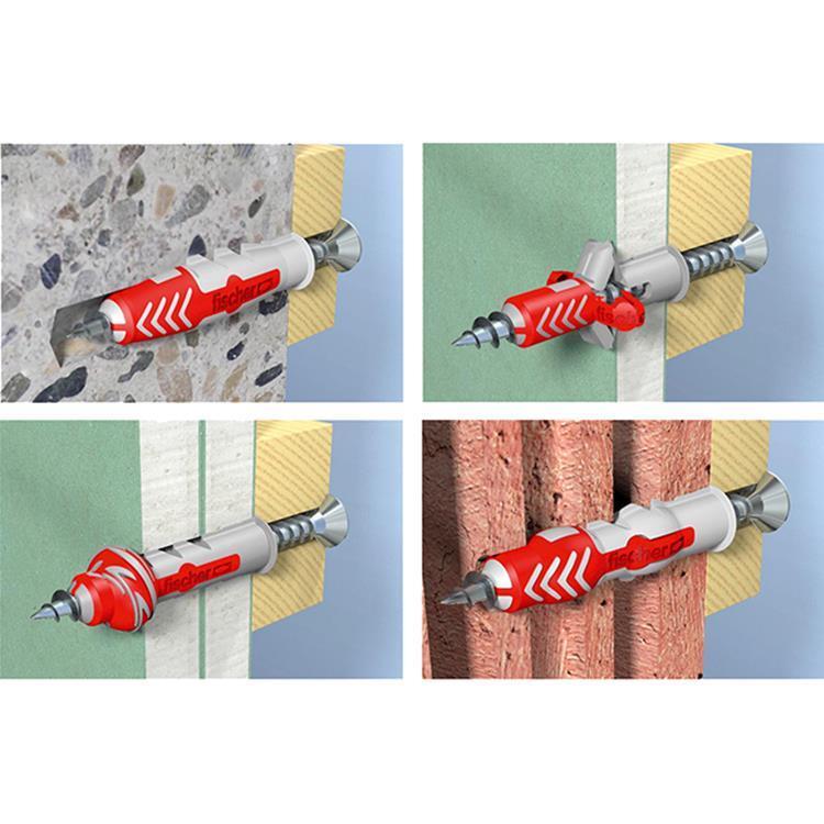 Fischer - DuoPower S - Universele plug - 14 x 70mm - Inclusief schroeven (8 stuks)