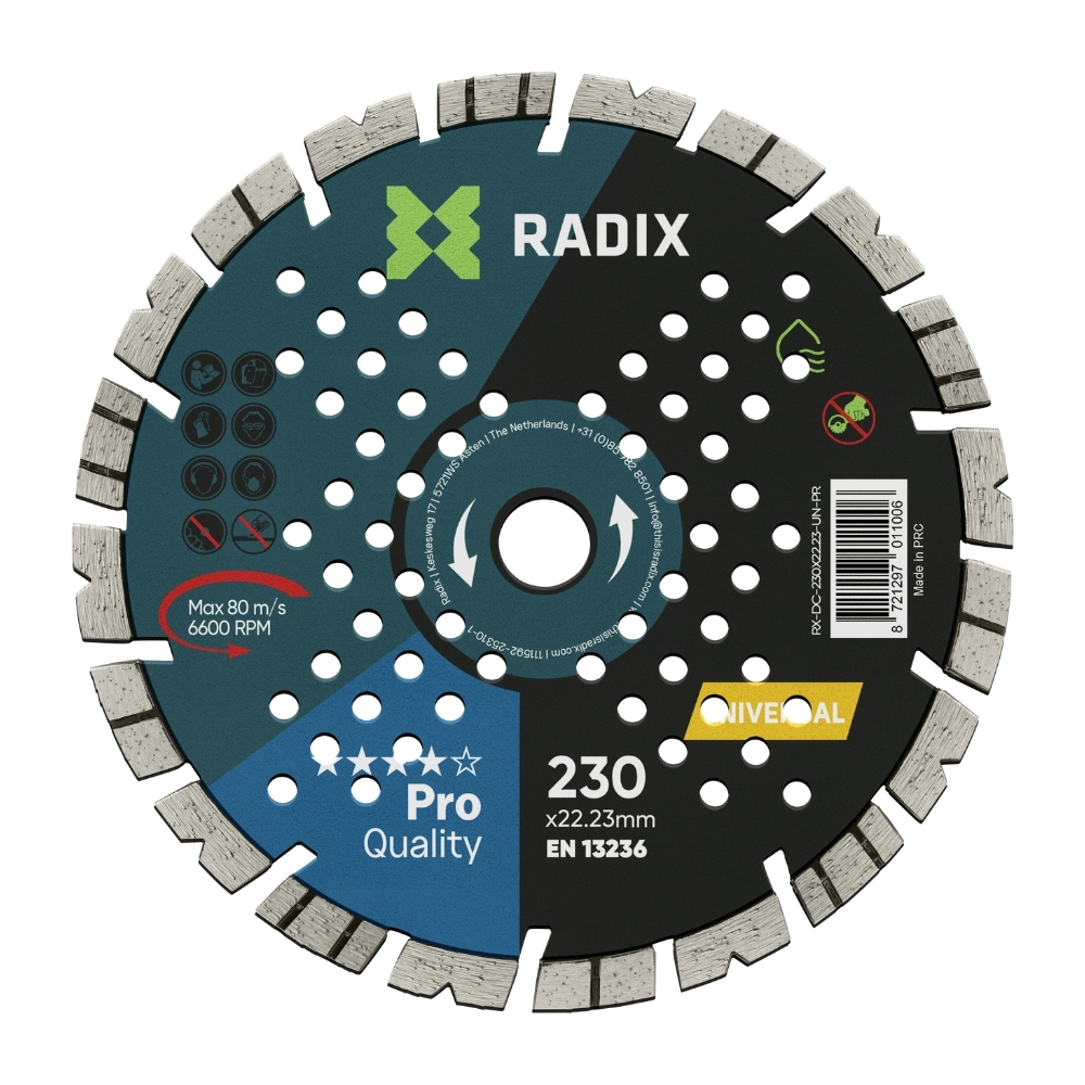 Radix - Universele diamantschijf - 230 x 22,23 mm - Pro