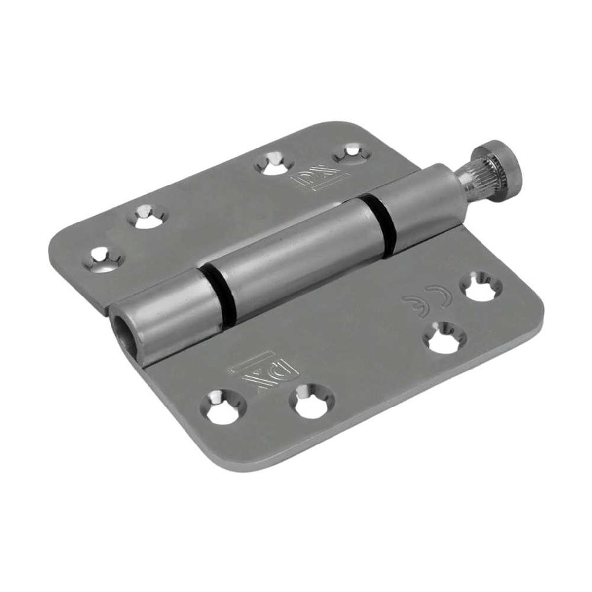 Nylon glijlagerscharnier - 3mm - Doorgezette knoop - Ronde hoeken - 89x89mm - Verzinkte pen - Staal - Verzinkt