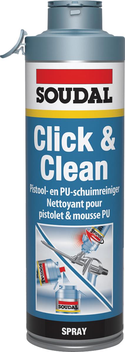 Soudal - Click & Fix - Pistool/Pur reiniger - 500ml Soudal - Click & Fix - Pistool/Pur reiniger - 500ml