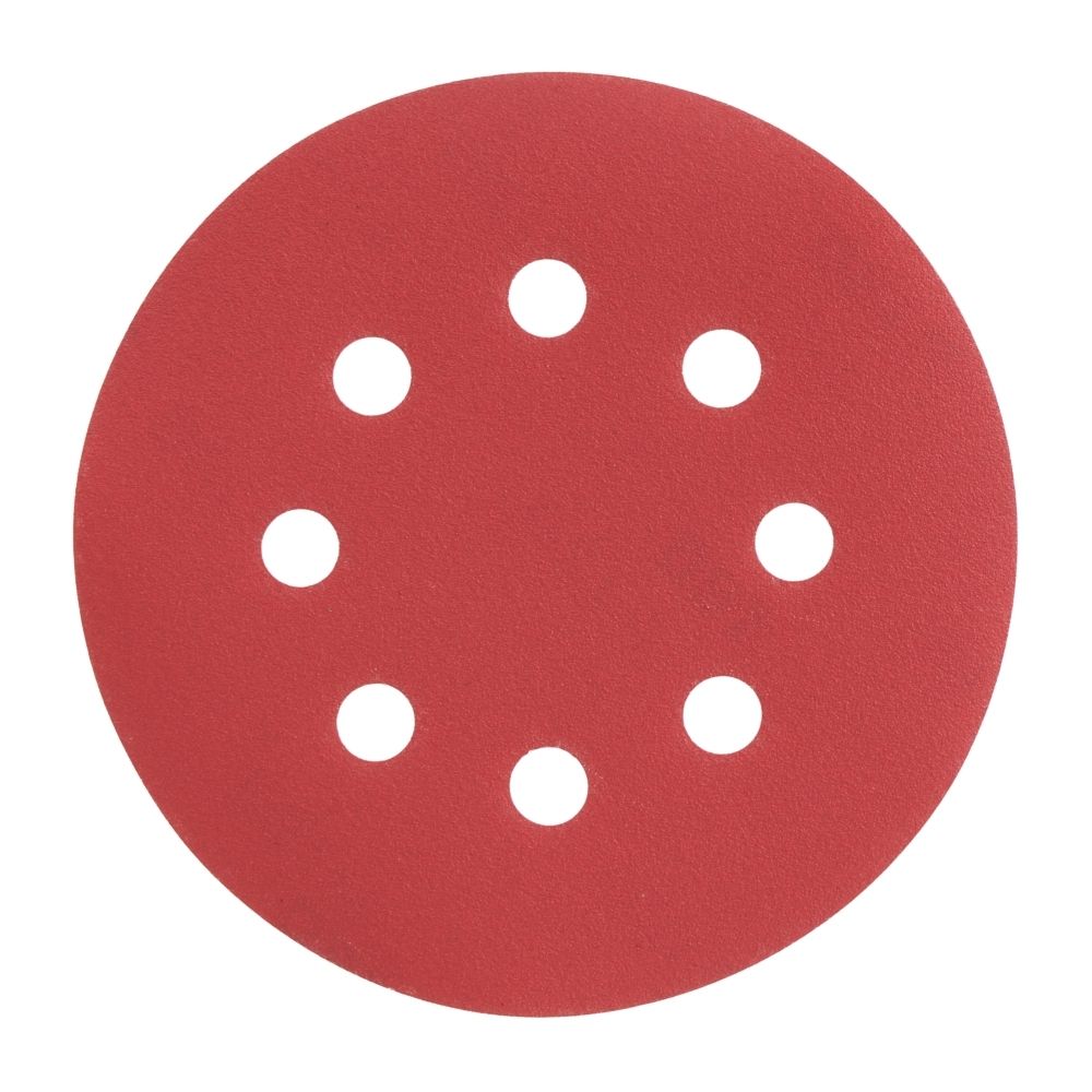 Radix - Schuurschijf - Pro - Klittenband 125 mm - P180 – 8 stofgaten (10 stuks)