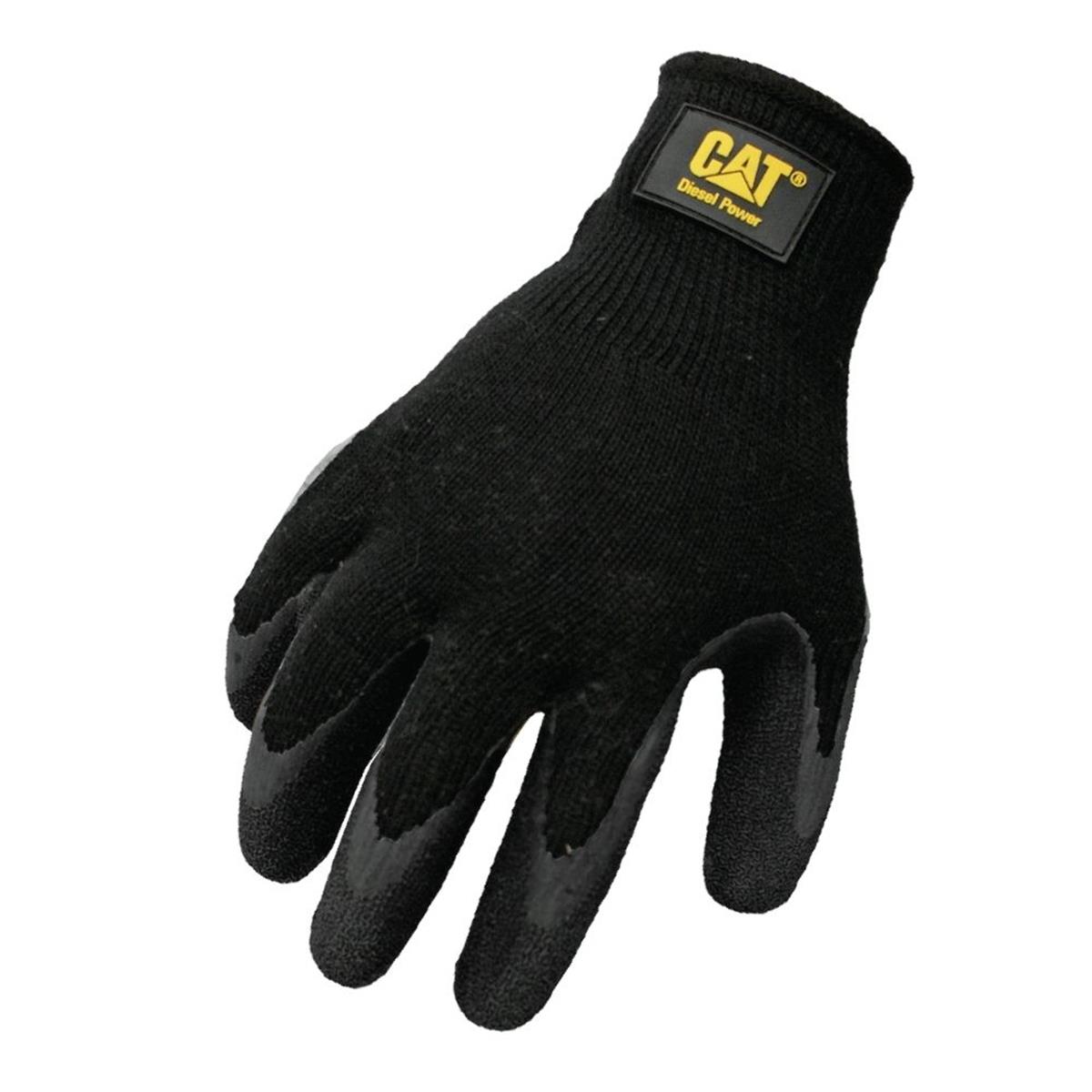 CAT - Ademend Poly/Katoen Handschoenen - Latex Palm En Vingers - Maat L