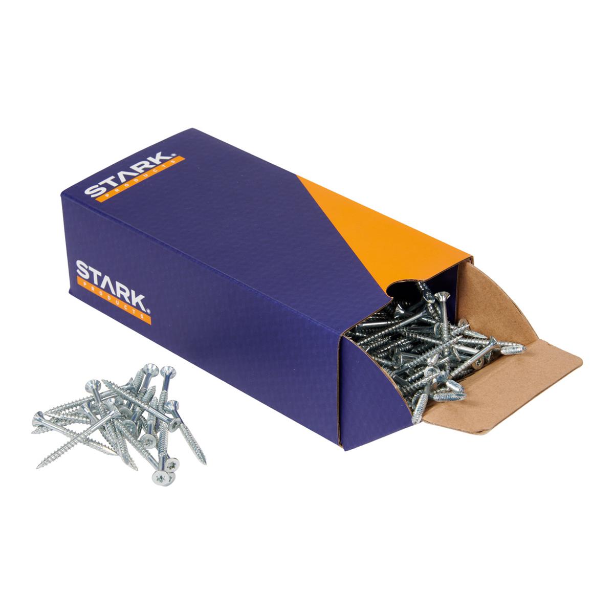 Stark - Torx 20 Spaanplaatschroeven + snijpunt - 4,5x50mm - Verzinkt - Deeldraad (200 stuks) Stark - Torx 20 Spaanplaatschroeven + snijpunt - 4,5x50mm - Verzinkt - Deeldraad (200 stuks)