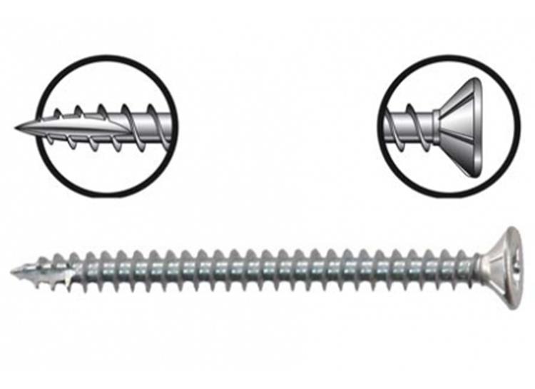 Pozidrive1 Spaanplaatschroeven snijpunt - 3,5x16mm - Voldraad - Verzinkt (200 stuks)