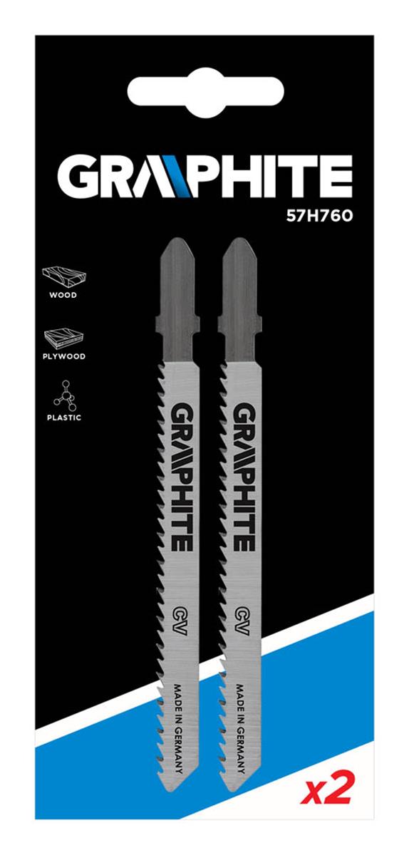 GRAPHITE - Decoupeerzaagbladen - Voor hout/kunststof - Middel (2 stuks) GRAPHITE - Decoupeerzaagbladen - Voor hout/kunststof - Middel (2 stuks)