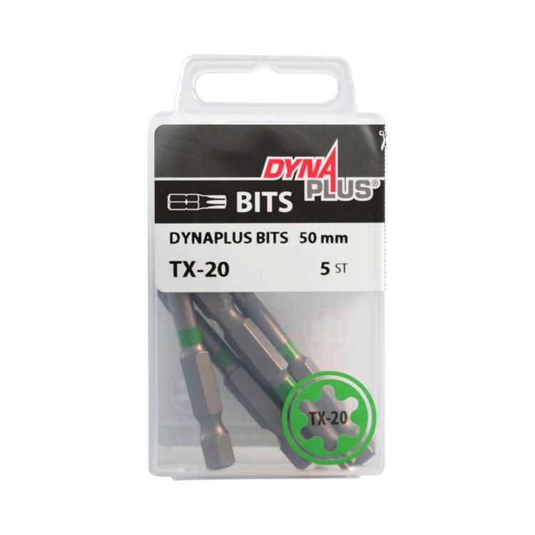 Dynaplus - Schroefbit - Torx 20 - 50mm - Groen (5 stuks)