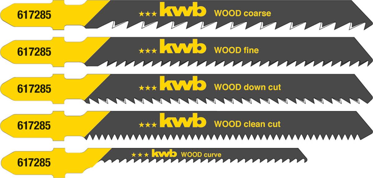 KWB - Decoupeerzaagbladen - Hout (5 stuks) KWB - Decoupeerzaagbladen - Hout (5 stuks)