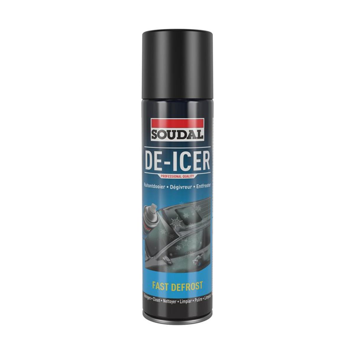 Soudal - DE-ICER - Ruitontdooier + Slot ontdooier - 400ml Soudal - DE-ICER - Ruitontdooier + Slot ontdooier - 400ml