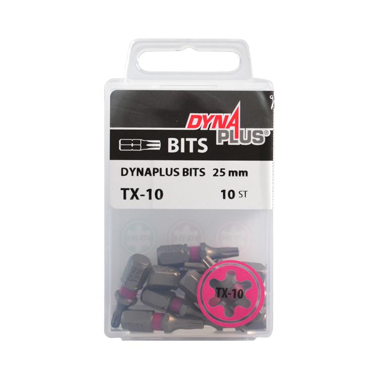 Dynaplus - Schroefbit - Torx 10 - 25mm - Roze (10 stuks)