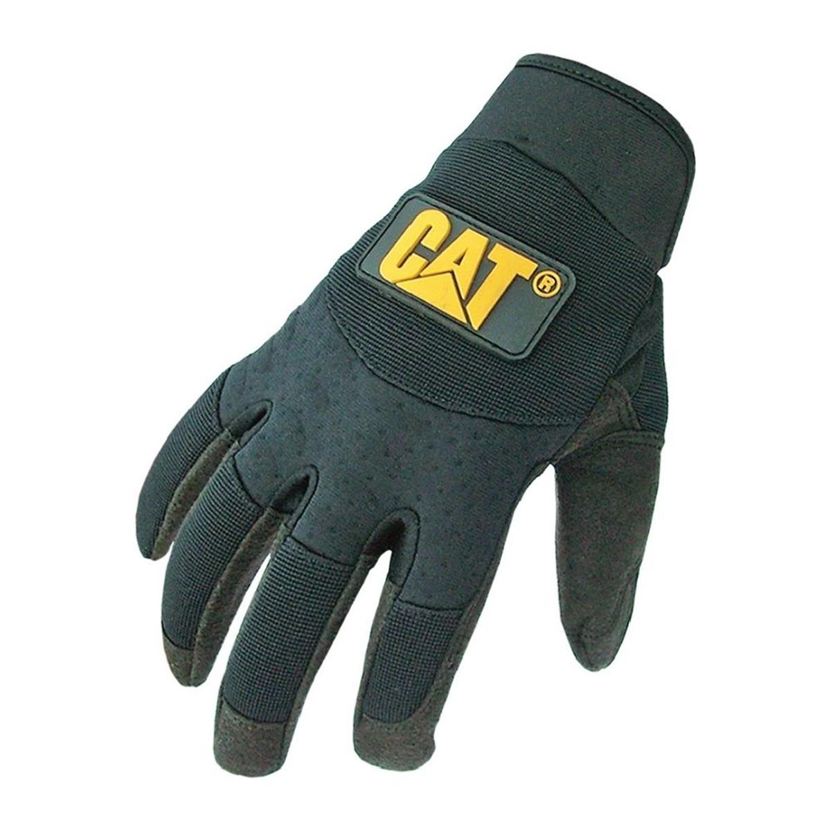 CAT - PU Synthetisch Lederen Handschoenen - Gevoerde Palm - Spandex Achterkant - Maat M CAT - PU Synthetisch Lederen Handschoenen - Gevoerde Palm - Spandex Achterkant - Maat M