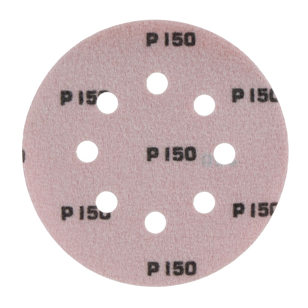 Radix - Schuurschijf - Pro - Klittenband 125 mm - P150 – 8 stofgaten (50 stuks)