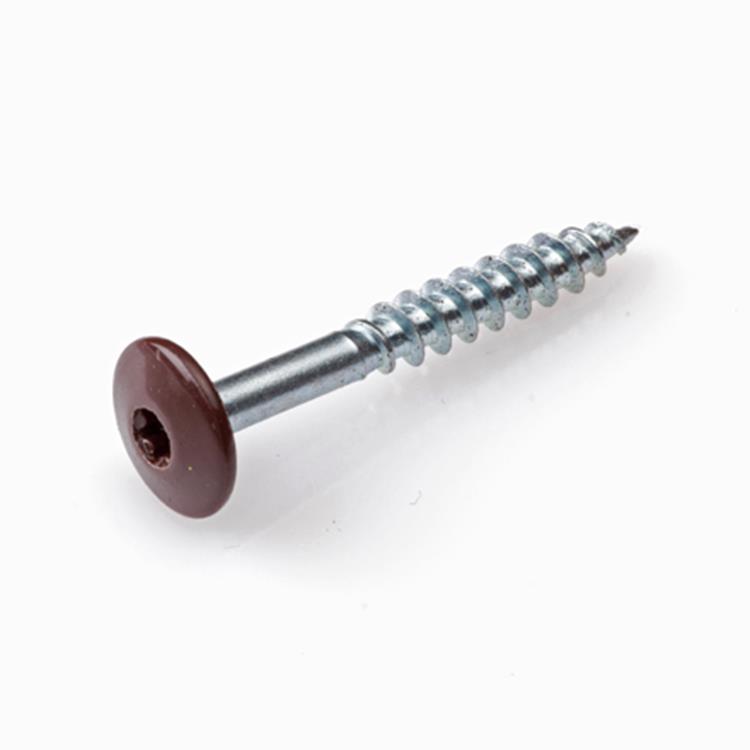 Schroeven voor montage Trespa platen - Torx 20 - 4,8x38mm - RVS - Deeldraad - Bruin RAL 8014 (100 stuks)