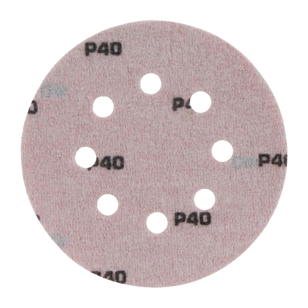 Radix - Schuurschijf - Pro - Klittenband 125 mm - P40 – 8 stofgaten (10 stuks)
