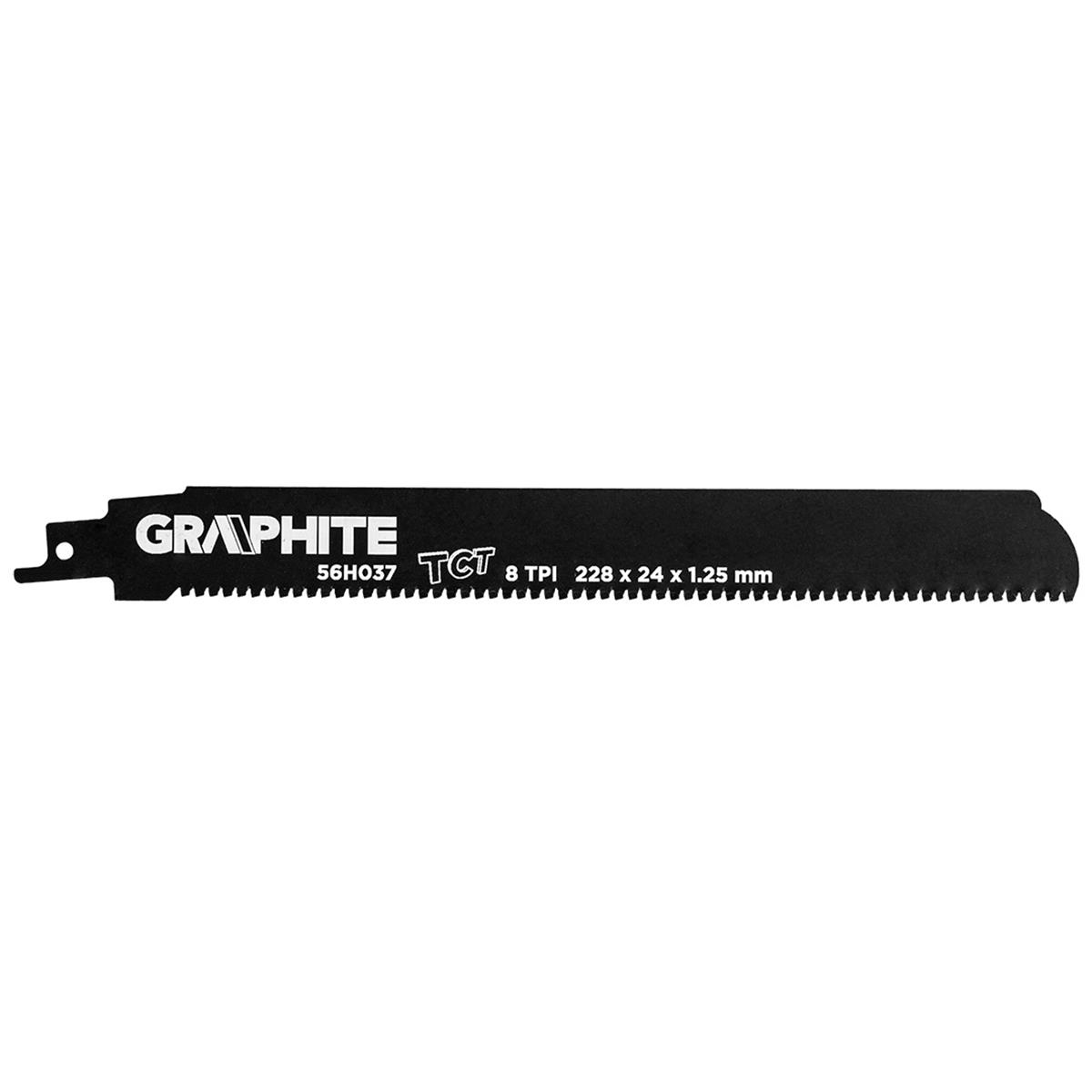 GRAPHITE - Reciprozaagblad - 8 TPI - 228x24x1,25mm (2 stuks) GRAPHITE - Reciprozaagblad - 8 TPI - 228x24x1,25mm (2 stuks)