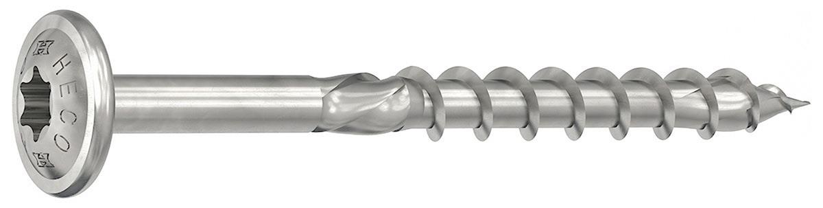 Heco Topix-Plus - RVS A2 Schroeven - Torx tellerkop - 6 x100mm - Deeldraad (100 stuks)