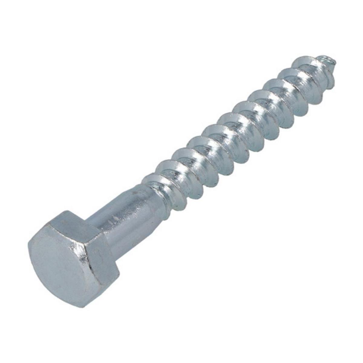 Houtdraadbouten - DIN571 Zeskant - M7 x 130mm - Verzinkt (100 stuks) Houtdraadbouten - DIN571 Zeskant - M7 x 130mm - Verzinkt (100 stuks)