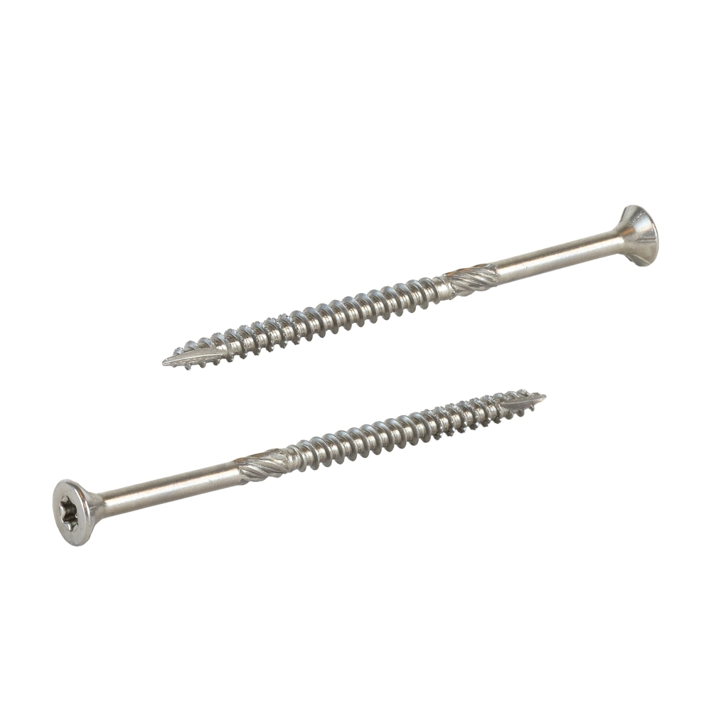 Radix Torx 30 Spaanplaatschroef - Platkop + Snijpunt - 6,0 x 100mm/55 - RVS - Deeldraad (800 stuks) VOLLE DOOS!