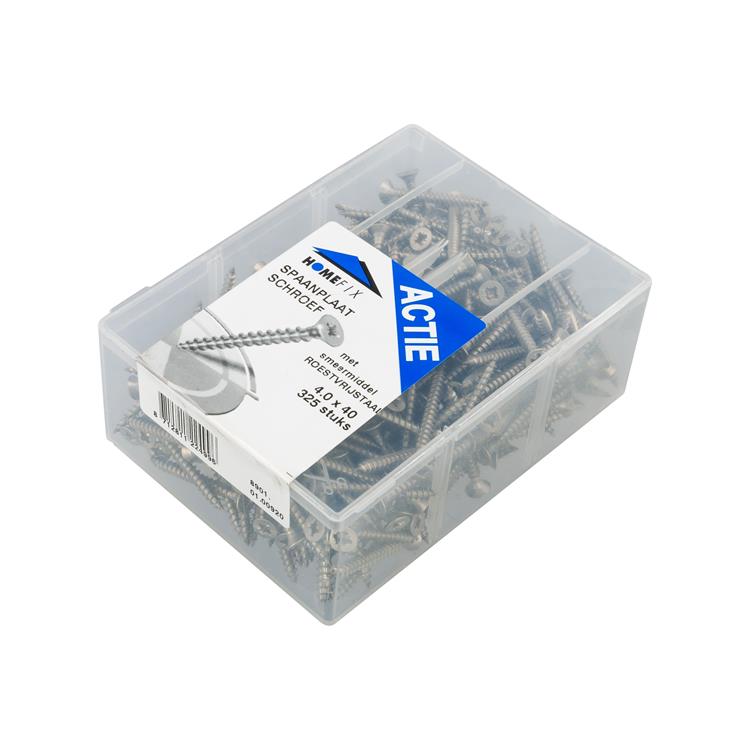 Spaanplaatschroef - Pozidrive 2 - 3,5 x 30mm - Voldraad - Verzinkt (200 stuks)