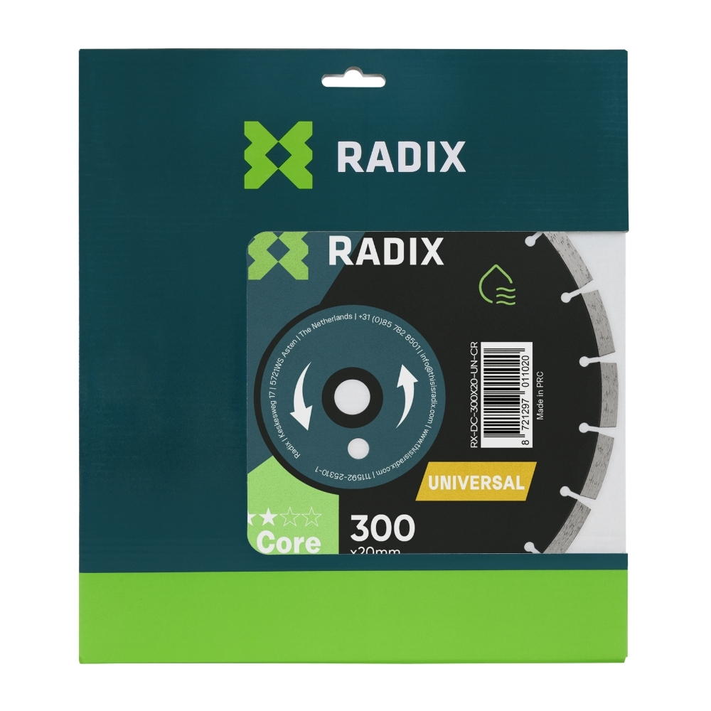 Radix - Universele diamantschijf - 300 x 20 mm - core Radix - Universele diamantschijf - 300 x 20 mm - core