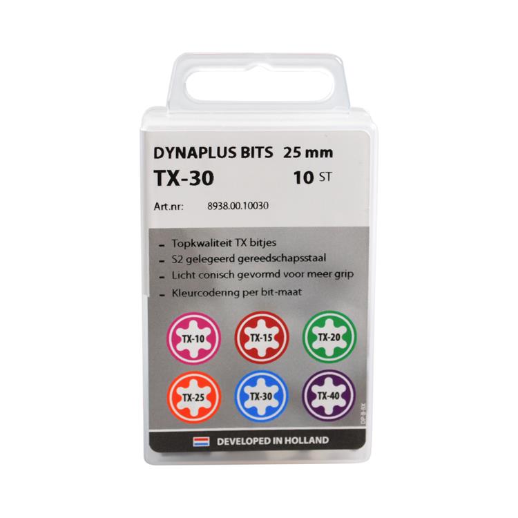 Dynaplus - Schroefbit - Torx 30 - 25mm - Blauw (10 stuks) Dynaplus - Schroefbit - Torx 30 - 25mm - Blauw (10 stuks)