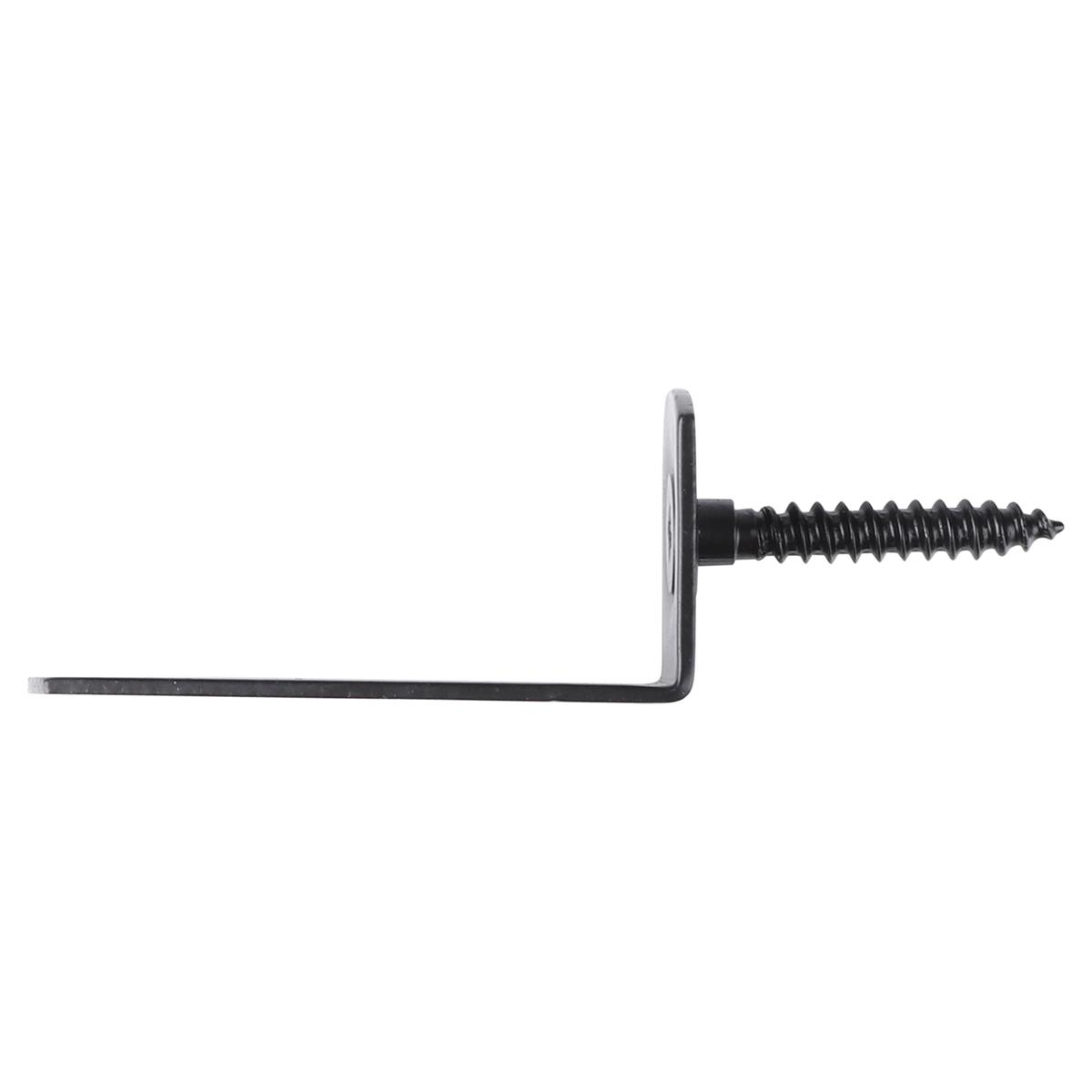 L-beslag/L-steun met schroef verhoogd - Zwart - (1 stuk) L-beslag/L-steun met schroef verhoogd - Zwart - (1 stuk)