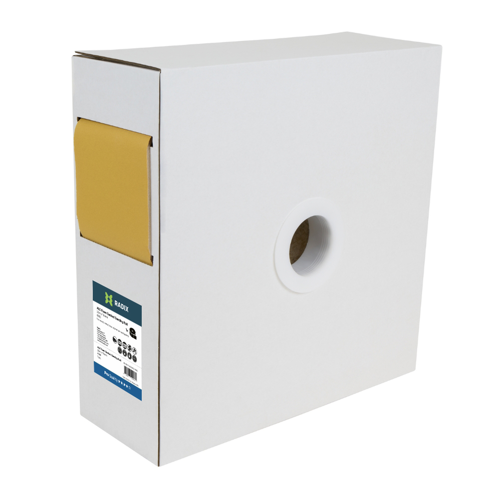 Radix - Schuurpapier rol met foamrug - Pro - 25m x 114 mm - P180 Radix - Schuurpapier rol met foamrug - Pro - 25m x 114 mm - P180